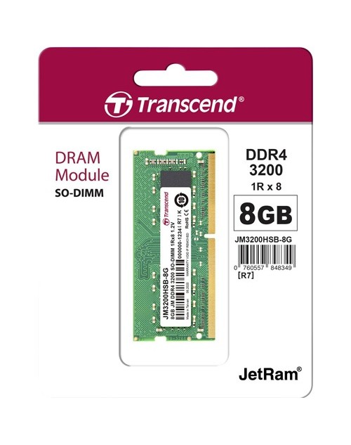 Transcend 8GB DDR4 3200MHz Laptop RAM